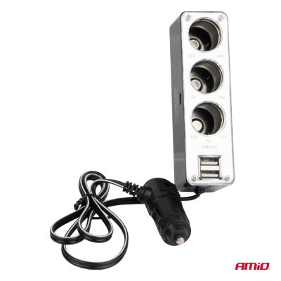 Forlængerledning SOC3, 3+1 USB