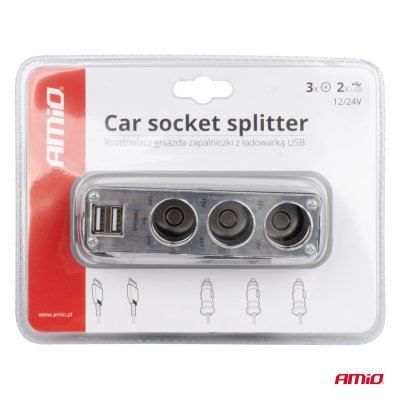 Forlængerledning SOC3, 3+1 USB