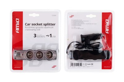 Forlængerstik SOC4, 3+1 USB