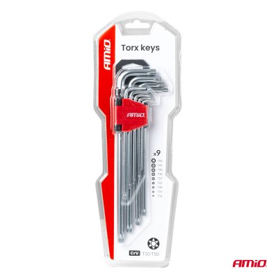 TORX nøgle LANG 230 mm 9 stk TKL