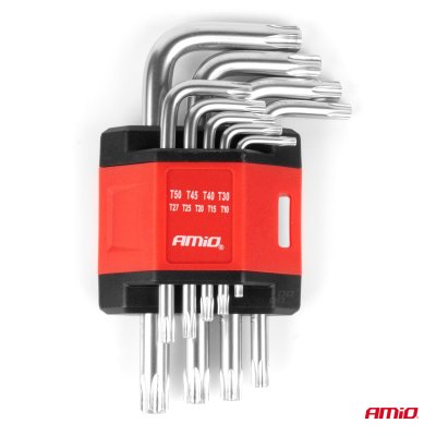 Torx-nøgler CRV 9stk AMIO-01040