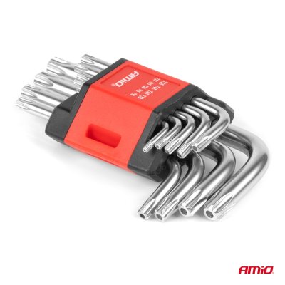 Torx-nøgler CRV 9stk AMIO-01040