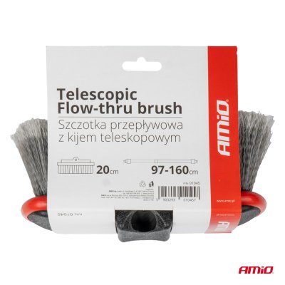 Telescopisk Vaskebørste med Flow-thru 97-160 cm AMIO-01045