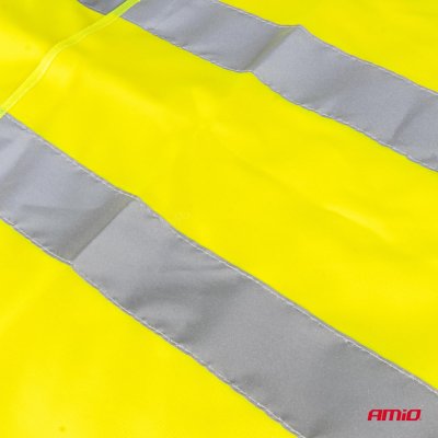 Sikkerhedsvest gul med certifikat AMIO-01734
