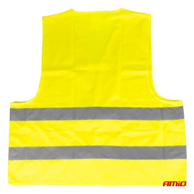 Sikkerhedsvest gul med certifikat AMIO-01734