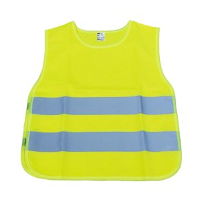 Refleksvest til børn gul med certifikat AMIO-01736