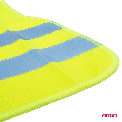 Refleksvest til børn gul med certifikat AMIO-01736