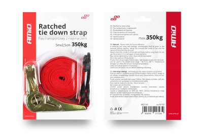 Fastgørelsesrem med Rullemekanisme 350kg 25mm 5m BELT-01