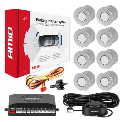 Parkering sensor 8 Buzzer sølv