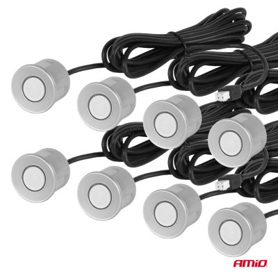 Parkeringssensor 8 LED sølv