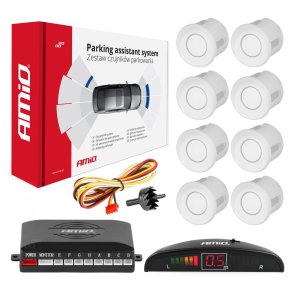 Parkering sensor 8 LED hvid