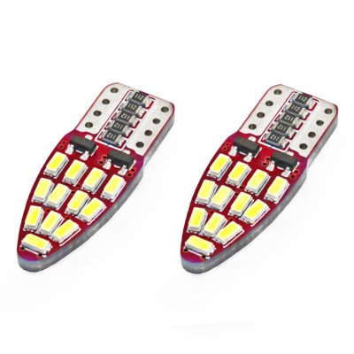 LED CANBUS 24SMD 3014 T10e (W5W) Hvid 12V