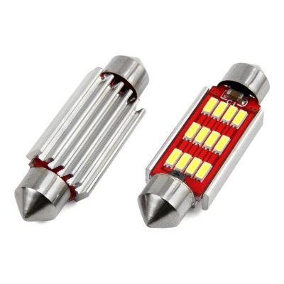 LED CANBUS 4014 12SMD Festoon C5W C10W C3W 41mm Hvid 12V/24V