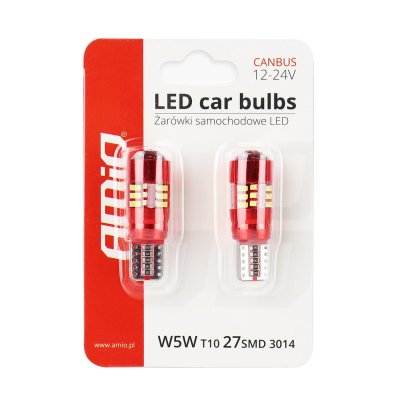 LED CANBUS 27SMD 3014 T10e (W5W) Hvid 12V/24V