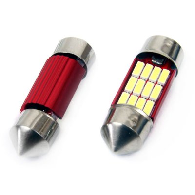LED CANBUS 4014 12SMD Festoon C5W C10W C3W 31mm Hvid 12V/24V