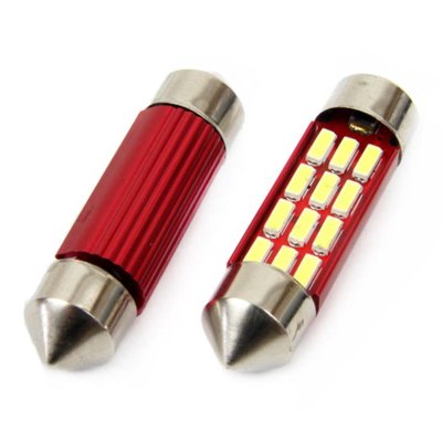 LED CANBUS 4014 12SMD Festoon C5W C10W C3W 36mm Hvid 12V/24V