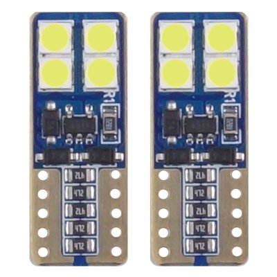LED CANBUS 8SMD 2835 T10e (W5W) Hvid 12V/24V