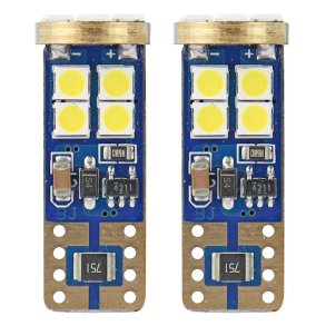 LED CANBUS 12SMD 2835 T10e (W5W) Hvid 12V/24V