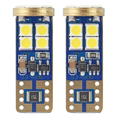 LED CANBUS 12SMD 2835 T10e (W5W) Hvid 12V/24V