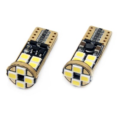 LED CANBUS 12SMD 2835 T10e (W5W) Hvid 12V/24V