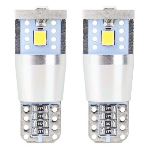 LED CANBUS 3SMD 2835 T10e (W5W) ALU Hvid 12V/24V