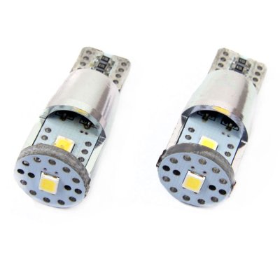 LED CANBUS 3SMD 2835 T10e (W5W) ALU Hvid 12V/24V