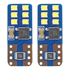 LED CANBUS 12SMD UltraBright 2016 T10e (W5W) Hvid 12V/24V