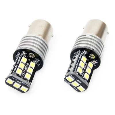 LED CANBUS 2835 15SMD 1156 BA15S P21W R10W R5W Hvid 12V/24V