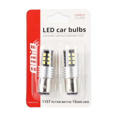 LED CANBUS 2835 15SMD 1157 BAY15D P21/5W Hvid 12V/24V