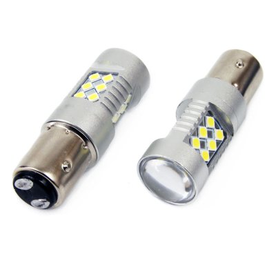 LED CANBUS 3030 24SMD 1157 BAY15D P21/5W Hvid 12V/24V