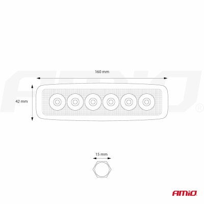Arbejdslampe AWL01 6 LED FLAT 9-60V