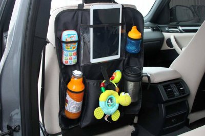 Bil sæde organizer med tablet lomme