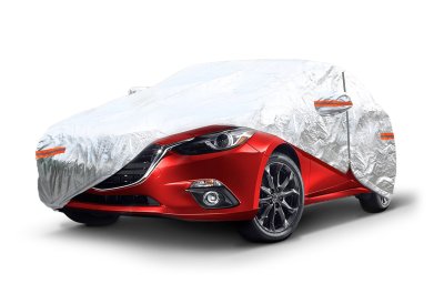 ALUMINIUM BILOVERDÆKNING med MENT, REFLEKTERENDE, 120g + bomuld, Sølv, størrelse: XL