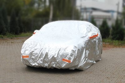ALUMINIUM BILOVERDÆKNING med MENT, REFLEKTERENDE, 120g + bomuld, Sølv, størrelse: XL