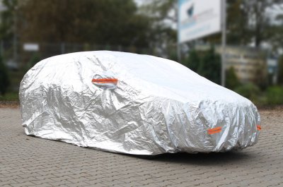 ALUMINIUM BILOVERDÆKNING med MENT, REFLEKTERENDE, 120g + bomuld, Sølv, størrelse: XL