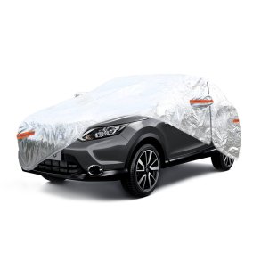 ALUMINIUM BILDAKSE MED ZIP, REFLEKSENDE, 120g + bomuld, Sølv, størrelse: SUV/VAN L