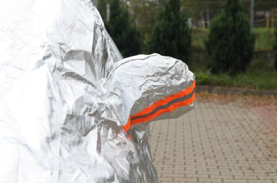 ALUMINIUM BILDÆKNING med ZIP, REFLEKTERENDE, 120g + bomuld, Sølv, størrelse: SUV/VAN XL