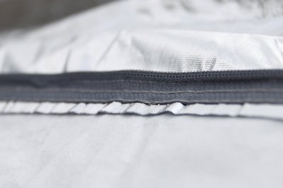 ALUMINIUM BILDÆKNING med ZIP, REFLEKTERENDE, 120g + bomuld, Sølv, størrelse: SUV/VAN XL