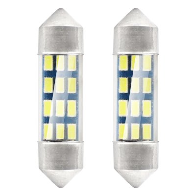 LED STANDARD 3014 12SMD Festoon C5W C10W C3W 36mm Hvid 12V