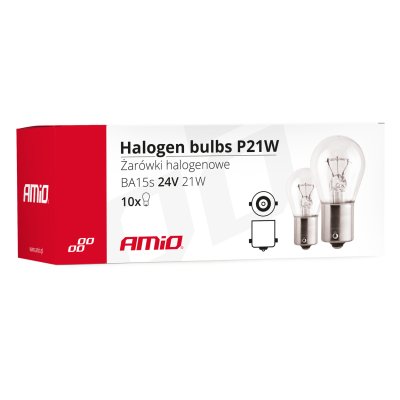 Halogenpærer P21W BA15s 24V 10 stk.