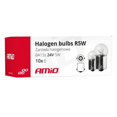 Halogenpærer R5W BA15s 24V 10stk