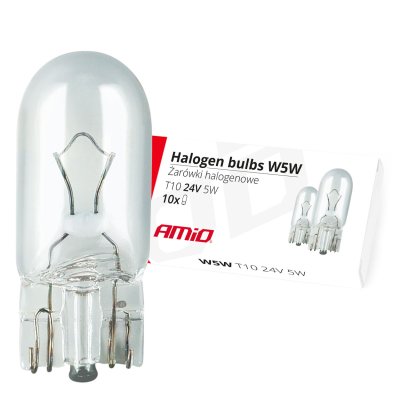 Halogenpærer W5W T10 5W W2.1x9.5d 24V 10 stk