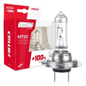 Halogenpærer H7 12V 55W LumiTec SILVER +100% DUO