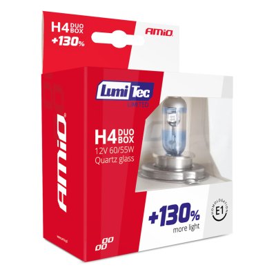 Halogenpærer H4 12V 60/55W LumiTec LIMITED +130% DUO