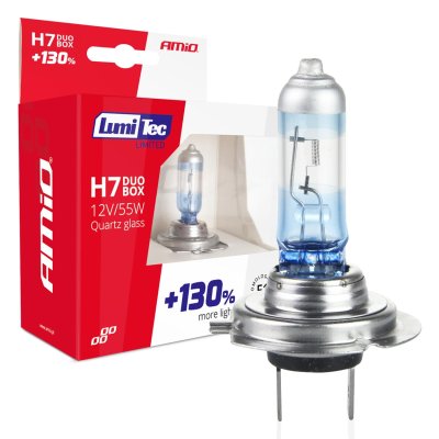 Halogenpærer H7 12V 55W LumiTec LIMITED +130% DUO