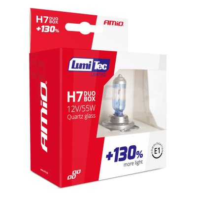 Halogenpærer H7 12V 55W LumiTec LIMITED +130% DUO
