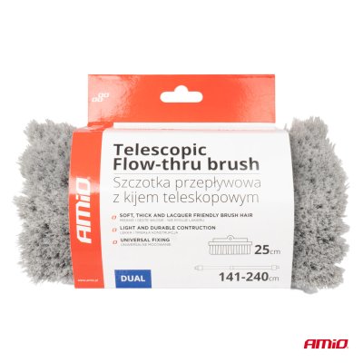 Telescopisk Flow-thru vaskebørste 141-240 cm AMIO-01274
