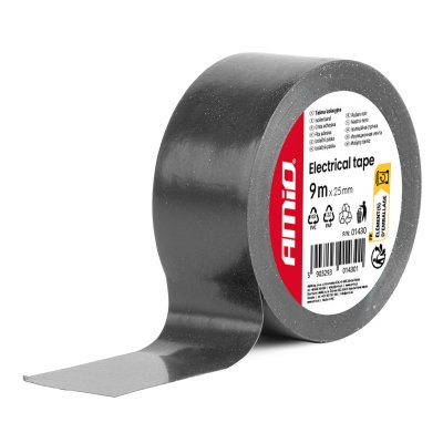Sort tape 25mm x 9m (9 stk)