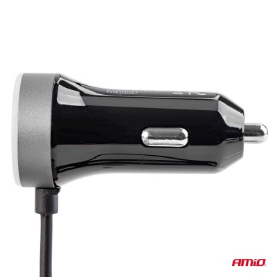 Biloplader PCH PRO-01 microUSB+2xUSB 2.4A 12/24V