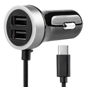 Telefonoplader 12/24V Micro C + 2x USB 2.4A PCH PRO-3
